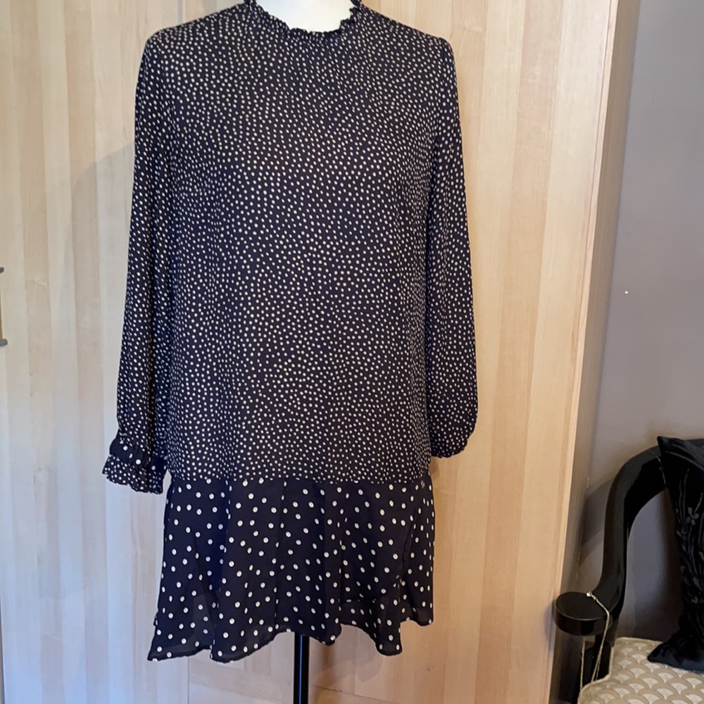 Zara dress_M Brown polka dot